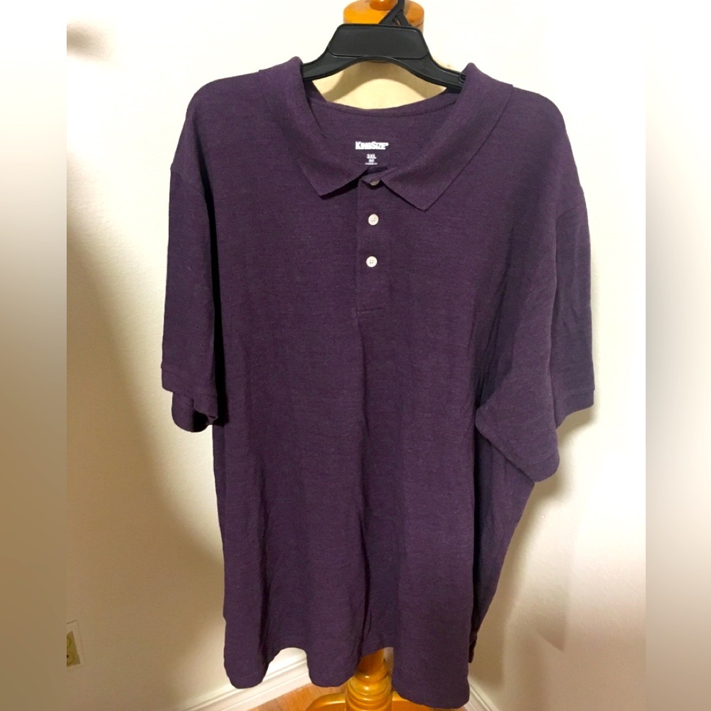 Mens king-size 3xl purple polo shirt